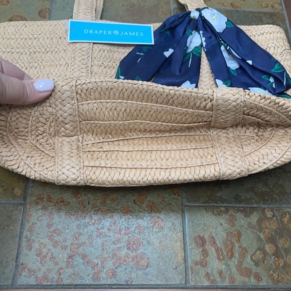 Draper James Everyday Straw Bag Shoulder Tote NWT - Picture 3 of 9